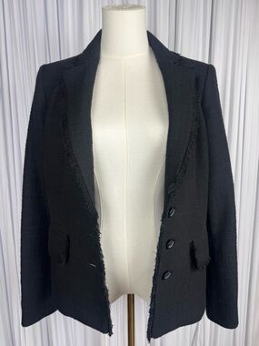 Karl Lagerfeld Paris Black Tweed Blazer Women’s Size 8
